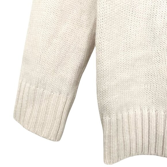 UNIF Are We Having Fun Yet Graphic Sweater Ivory Oversized Crewneck Pullover - Picture 8 of 11